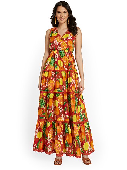 89.95 FRUIT PRINTED MAXI