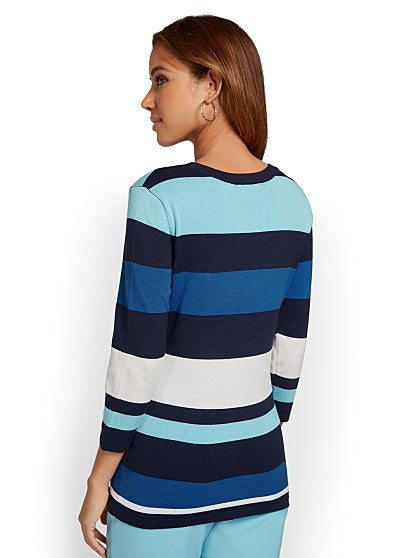 59.95 BUTN STRIPE PULLOVR