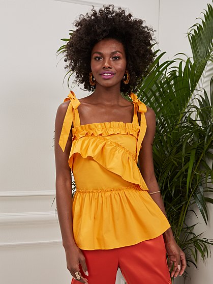 64.95 TIE SLV PEPLUM TOP