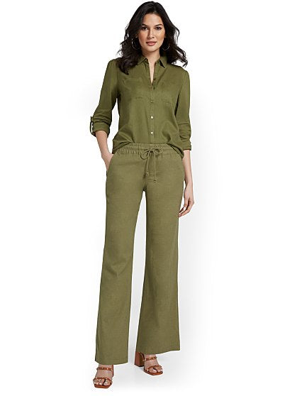 44.95 KI LINEN WIDE LEG T