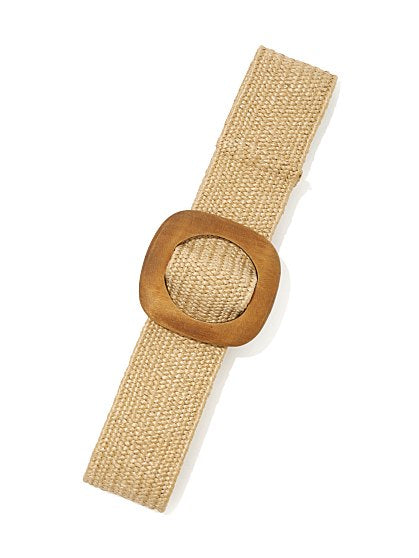 29.95 RAFFIA WD BKLE BELT