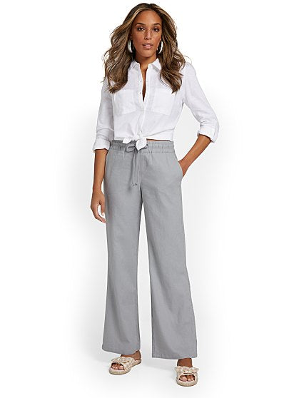 44.95 KI LINEN WIDE LEG T