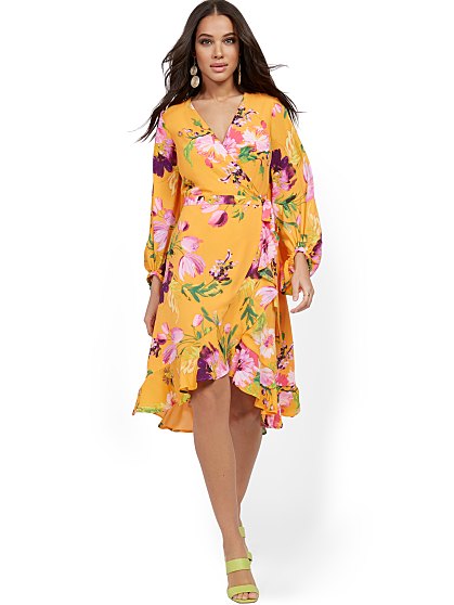 79.95 FLORAL WRAP DRESS