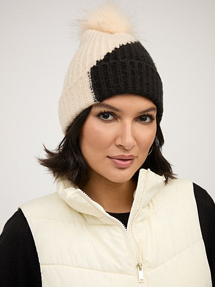 24.95 TWO TONE BEANI POM