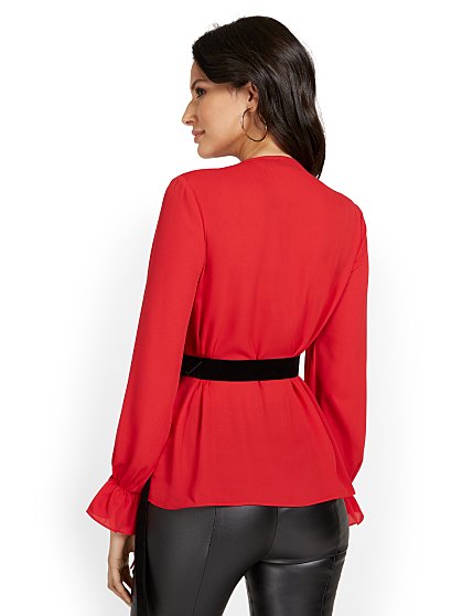 59.95 VELVET TIE TOP