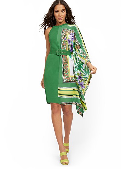 89.95 MIXED MEDIA DRESS