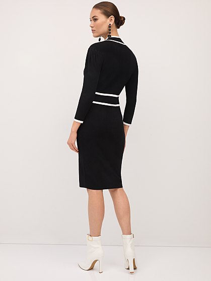 89.95 BOW NECK SWTR DRESS