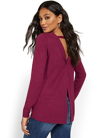 59.95 TWIST BACK SWEATER