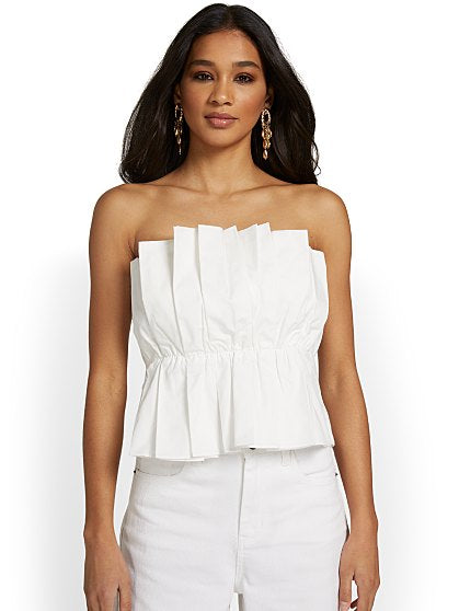 69.95 STRAPLESS PLEAT POP