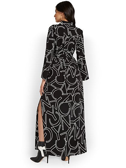 109.95 PRNTED BELTED MAXI