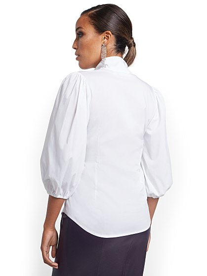 59.95 BOW STRETCH SHIRT