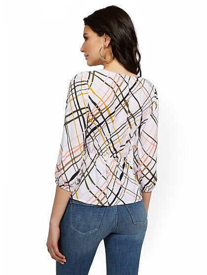 54.95 SURPLICE WRAP PRINT