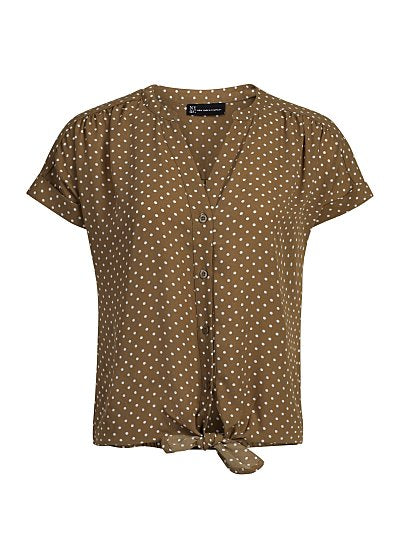 46.95 TIE FRONT SS SHIRT