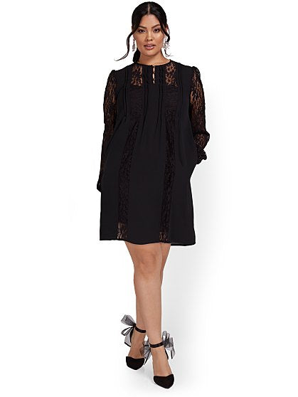 89.95 LACE INSET BOW DRS