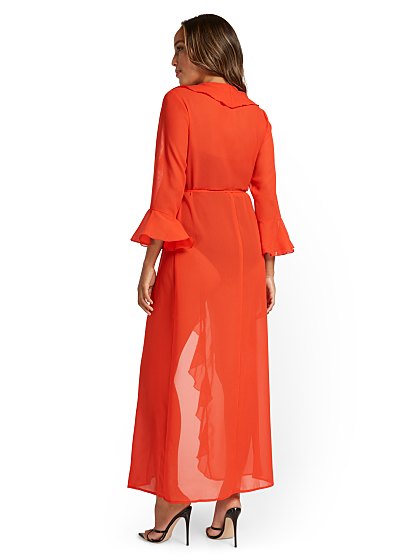 54.95 MAXI TIE FRONT RUFF
