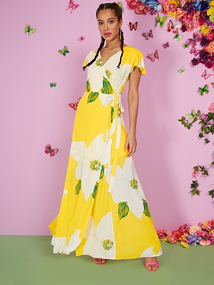 79.95 FLORAL WRAP DRESS