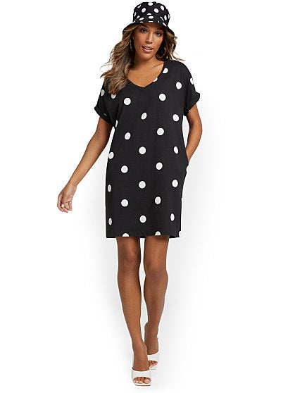 42.95 PERF TEE-VNECK DOT