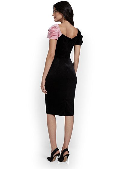 89.95 PUFF SLV VELVET DRS