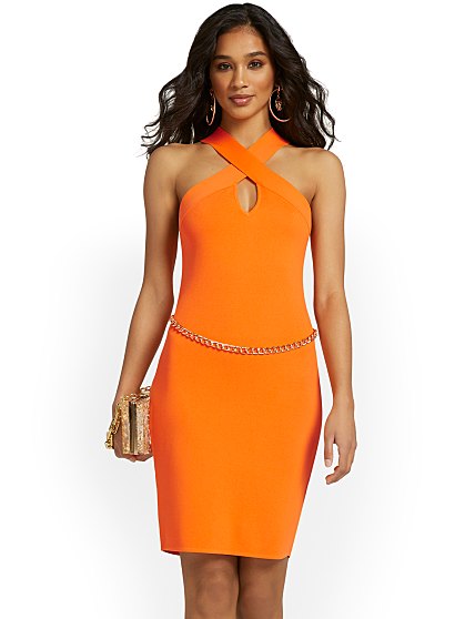 89.95 HALTER SWT DRESS