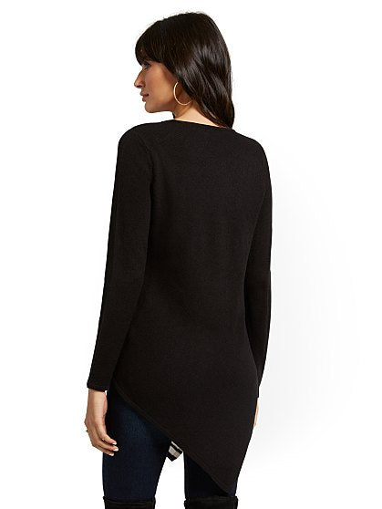49.95 STRIPE ASYM TUNIC