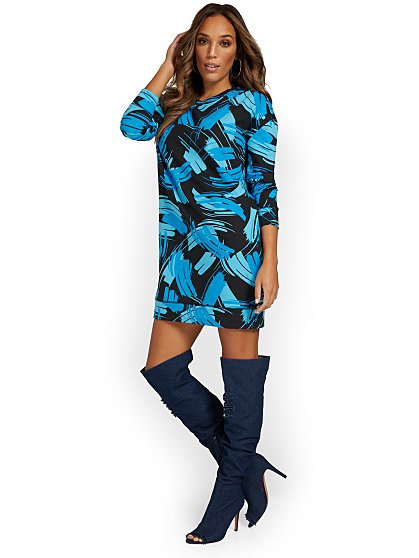 69.95 PRT CREW SHIRT DRES