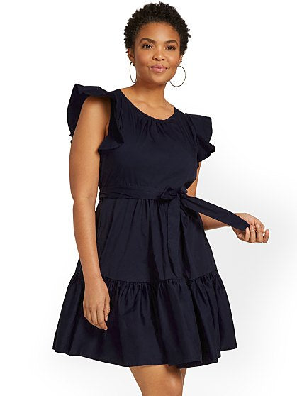 69.95 POPLIN RUFFLE SLV
