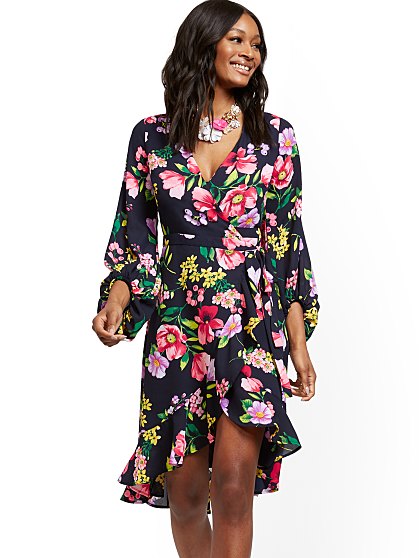 79.95 FLORAL WRAP DRESS