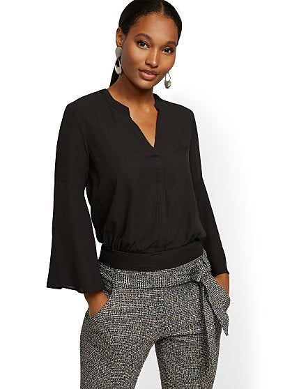 44.95 VOLUME SLV BLOUSE