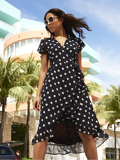 89.95 RUFFLE WRAP DRESS