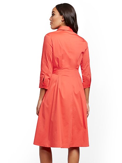 79.95 POPLIN WRAP DRESS
