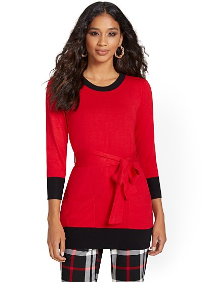 54.95 TIPPED PCKT TUNIC