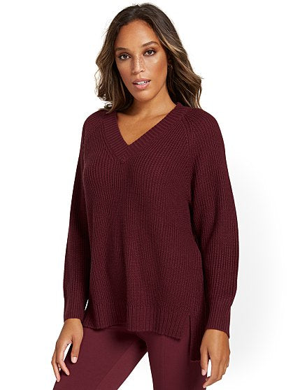 39.95 VNECK SHAKER TUNIC