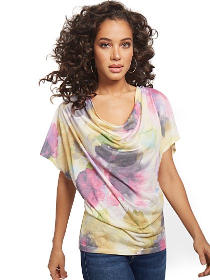 39.95 DRAPE FRONT STRIPE