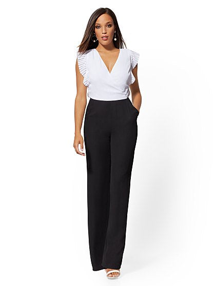 79.95 RUFFLE SLV JUMPSUIT