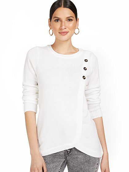 49.95 OVERLAP FRNT TUNIC
