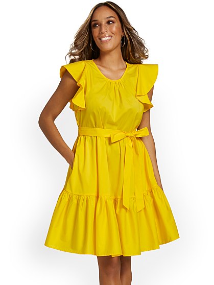 69.95 POPLIN RUFFLE SLV