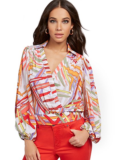 59.95 SURPLICE BLOUSE