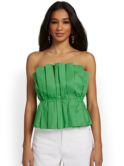 69.95 STRAPLESS PLEAT POP