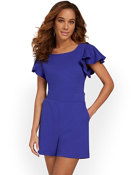 59.95 RUFFLE SLV JUMPSUIT