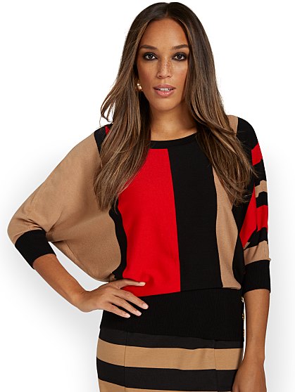 59.95 STRIPE DOLMAN SWTR