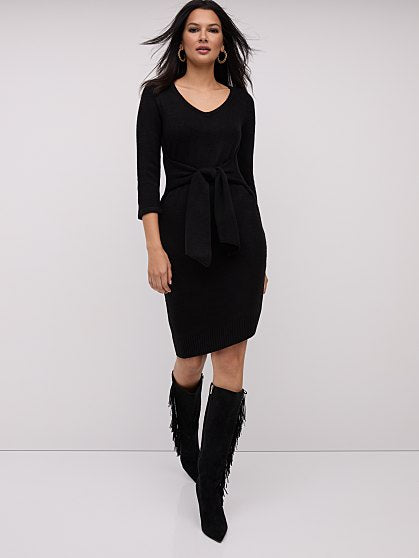 69.95 VNECK SWTR DRESS