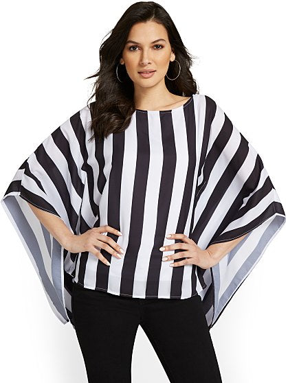 59.95 VRT STRPE CAFTAN BL