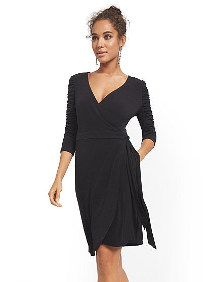 59.95 MJ WRAP DRESS SOLID