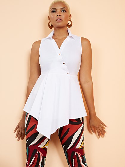 54.95 ASYM RUFFLE HEM SHR
