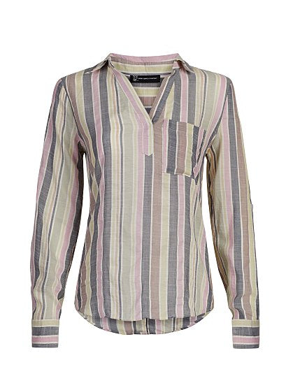 49.95 O LS BTN BK STRIPE