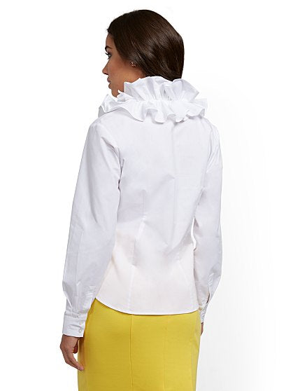 64.95 RUFFLED POPLIN SHIR