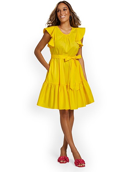 69.95 POPLIN RUFFLE SLV