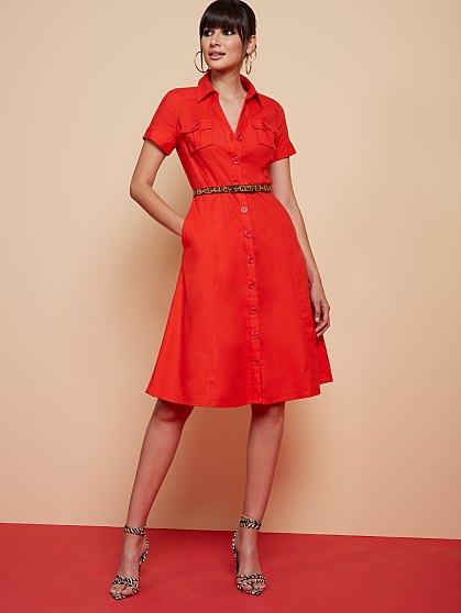 89.95 SAFARI SHIRT DRESS