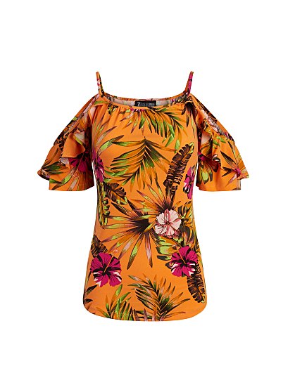 44.95 COLD SHLDR RUFFLE