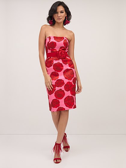 89.95 STRAPLSS ROSE PRINT